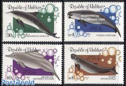 Maldives 1983 Whales & Dolphins 4v, Mint NH, Nature - Sea Mammals - Maldivas (1965-...)