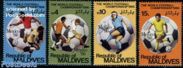 Maldives 1986 World Cup Football 4v, Mint NH, Sport - Football - Maldive (1965-...)