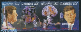 Maldives 1989 J.F. Kennedy 4v [:::], Mint NH, History - Transport - American Presidents - Space Exploration - Maldiven (1965-...)