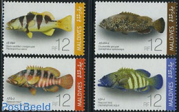 Maldives 2009 Fish 4v, Mint NH, Nature - Fish - Poissons