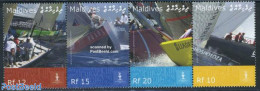 Maldives 2007 Americas Cup 4v [:::], Mint NH, Sport - Transport - Sailing - Ships And Boats - Segeln