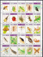 BHUTAN, 1997, Insects And Spiders, Sheetlet, MNH, (**) - Bhoutan