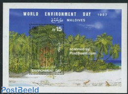 Maldives 1988 Environment Day S/s, Mint NH, Nature - Environment - Trees & Forests - Protection De L'environnement & Climat