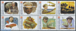 Micronesia 1993 Air Pioneers 8v [+++], Mint NH, Nature - Transport - Birds - Aircraft & Aviation - Vliegtuigen