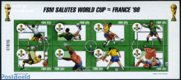 Micronesia 1998 World Cup Football France 8v M/s, Mint NH, Sport - Football - Micronesië