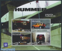 Micronesia 2008 Hummer 4v M/s, Mint NH, Transport - Automobiles - Cars