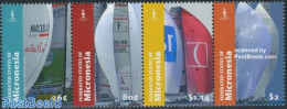 Micronesia 2007 Americas Cup 4v [:::], Mint NH, Sport - Transport - Sailing - Ships And Boats - Sailing