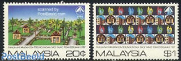 Malaysia 1987 Int. Habitation Year 2v, Mint NH, Art - Architecture - Sonstige & Ohne Zuordnung