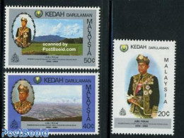 Malaysia 1983 Kedah, Silver Jubilee 3v, Mint NH, History - Kings & Queens (Royalty) - Case Reali