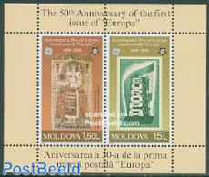 Moldova 2005 50 Years Europa Stamps S/s, Mint NH, History - Europa Hang-on Issues - Stamps On Stamps - Europäischer Gedanke