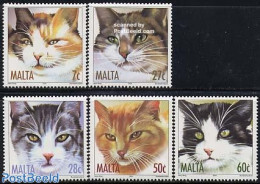 Malta 2004 Cats 5v, Mint NH, Nature - Cats - Malte