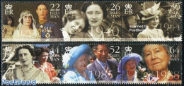 Isle Of Man 2000 Queen Mother 2x3v [::], Mint NH, History - Kings & Queens (Royalty) - Case Reali