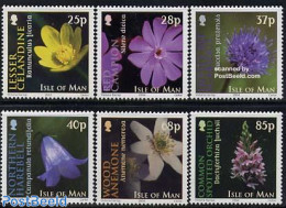 Isle Of Man 2004 Flowers 6v, Mint NH, Nature - Flowers & Plants - Isla De Man
