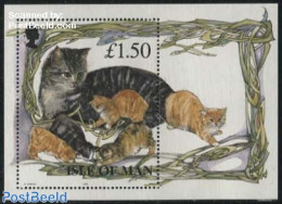 Isle Of Man 1996 Manx Cats S/s, Mint NH, Nature - Cats - Isla De Man