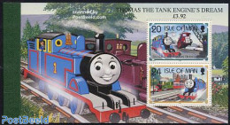 Isle Of Man 1995 Thomas Booklet, Mint NH, Transport - Stamp Booklets - Railways - Non Classificati