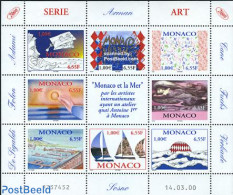 Monaco 2000 Modern Art 8v M/s, Mint NH, Religion - Transport - Angels - Ships And Boats - Art - Modern Art (1850-prese.. - Ongebruikt