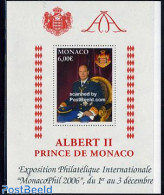 Monaco 2006 Official Photograph Of Prince Albert II S/s, Mint NH, History - Kings & Queens (Royalty) - Ungebraucht