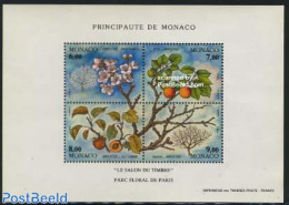 Monaco 1994 Four Seasons S/s, Mint NH, Nature - Flowers & Plants - Fruit - Trees & Forests - Ungebraucht
