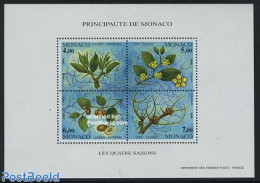 Monaco 1995 Four Seasons S/s, Mint NH, Nature - Trees & Forests - Unused Stamps