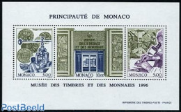 Monaco 1996 Stamp & Coin Museum S/s, Mint NH, Various - Money On Stamps - Art - Museums - Printing - Ongebruikt