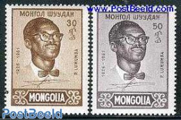 Mongolia 1961 Lumumba 2v, Mint NH, History - Politicians - Mongolei