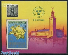 Mongolia 1974 UPU Centenary S/s, Mint NH, Philately - Stamps On Stamps - U.P.U. - Briefmarken Auf Briefmarken