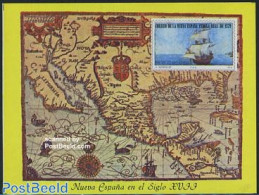 Mexico 1979 Postal Services S/s, Mint NH, Transport - Various - Post - Ships And Boats - Maps - Post