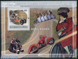 Mozambique 2009 Transport History S/s, Mint NH, Transport - Coaches - Motorcycles - Stage-Coaches