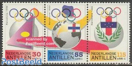Netherlands Antilles 1992 Olympic Games Barcelona 3v [::], Mint NH, History - Sport - Various - Coat Of Arms - Olympic.. - Aardrijkskunde