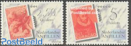 Netherlands Antilles 1994 Fepapost 2v, Mint NH, Philately - Stamps On Stamps - Sellos Sobre Sellos