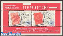 Netherlands Antilles 1994 Fepapost S/s, Mint NH, Philately - Stamps On Stamps - Briefmarken Auf Briefmarken
