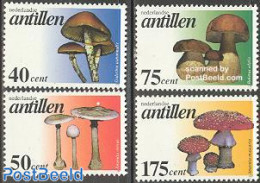 Netherlands Antilles 1997 Mushrooms 4v, Mint NH, Nature - Mushrooms - Paddestoelen