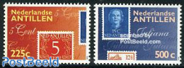 Netherlands Antilles 1998 NVPH Show 2v, Mint NH, Philately - Stamps On Stamps - Timbres Sur Timbres