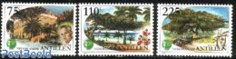 Netherlands Antilles 1999 Avila Beach Hotel 3v, Mint NH, Nature - Various - Trees & Forests - Hotels - Tourism - Rotary, Lions Club