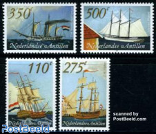 Netherlands Antilles 2001 Ships 4v, Mint NH, Transport - Ships And Boats - Schiffe