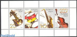 Netherlands Antilles 2003 Music 4v M/s, Mint NH, Performance Art - Music - Musical Instruments - Muziek