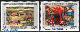 New Caledonia 1984 Pacific Paintings 2v, Mint NH, Art - Modern Art (1850-present) - Paintings - Ongebruikt