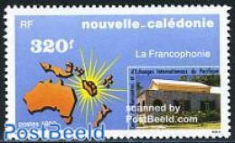 New Caledonia 1990 Francophony 1v, Mint NH, Science - Various - Esperanto And Languages - Maps - Unused Stamps