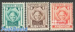 Netherlands 1924 Child Welfare 3v, Mint NH, Religion - Angels - Unused Stamps