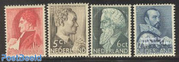 Netherlands 1935 Famous Persons 4v, Unused (hinged), Health - Performance Art - Science - Health - Theatre - Education - Nuovi