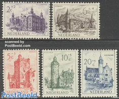 Netherlands 1951 Summer, Castles 5v, Mint NH, Art - Architecture - Castles & Fortifications - Ongebruikt