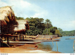 AMORA Prospection - LIBERIA Native Water Habitation Timbrée, Oblitérée  1959 - Publicité