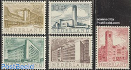 Netherlands 1955 Summer, Architecture 5v, Mint NH, History - World Heritage - Art - Architecture - Modern Architecture - Neufs
