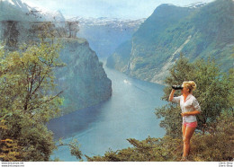AMORA Prospection - ESCALE EN NORVEGE Geiranger Fjord Timbrée Oblitérée "OSLO" 1967  - Publicité
