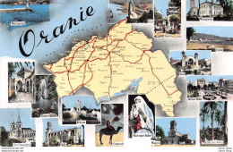 Cpsm 1962 ALGERIE ORANIE CARTE GEOGRAPHIQUE (Edit COMBIER) - Oran