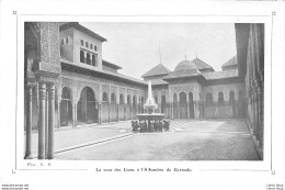 CPA RÉCOMPENSE SCOLAIRE - Pho . N. D.  La Cour Des Lions à L'Alhambra De Grenade. - Granada