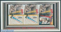 Netherlands 1995 Summer, Senior People S/s, Mint NH, Nature - Animals (others & Mixed) - Zebra - Stamps On Stamps - Ar.. - Nuevos