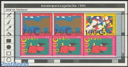 Netherlands 1995 Child Welfare S/s, Mint NH, Nature - Prehistoric Animals - Turtles - Art - Children Drawings - Ungebraucht