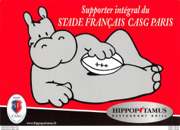 RUGBY SPONSORING  PUBLICITÉ Hippopotamus Restaurant Grill - Supporter Du STADE FRANÇAIS CASG PARIS - Rugby