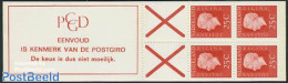 Netherlands 1970 4x25c Booklet, Phosphor, Text: EENVOUD IS KENMERK, Mint NH, Stamp Booklets - Nuovi